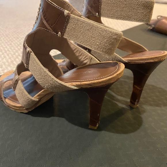 Brown leather scrappy heels - Picture 3 of 6